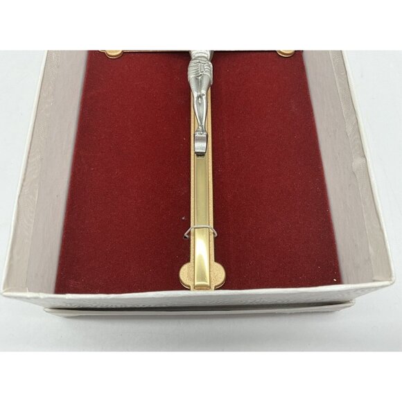 Gold Tone and Pewter 8 Inch NIB Crucifix Christian Religious Wall Hanging Cross - Picture 9 of 13